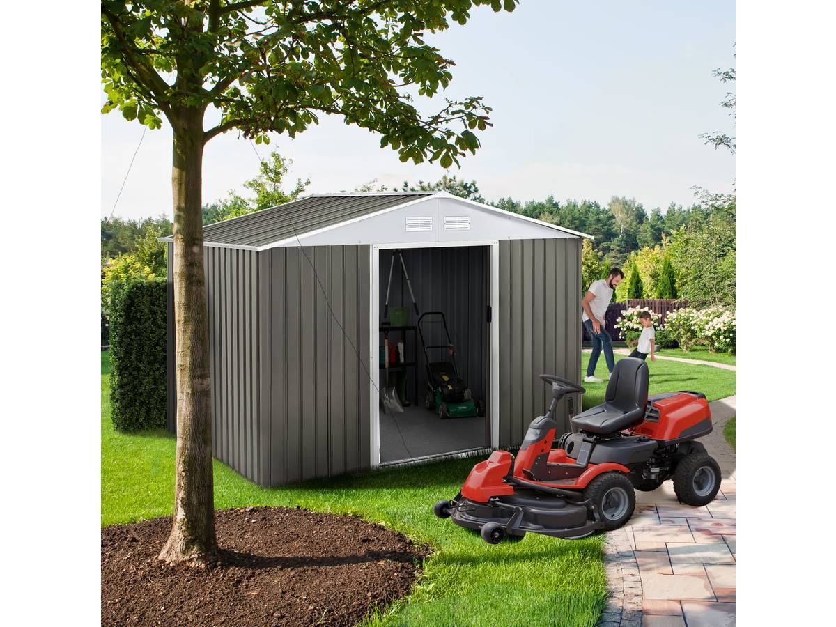 Abri De Jardin Métal "dallas" - 5,29 M2 (4,83 M2 Au Sol) - Taupe -habitat Et Jardin - Image 2