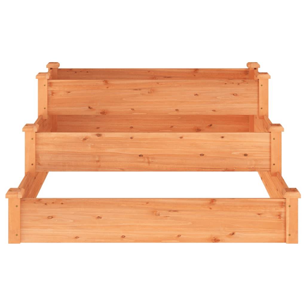 ComfortXL - Carré potager à étages en bois de sapin pour aromates et fraises Marron – ComfortXL Outdoor Living - Image 4
