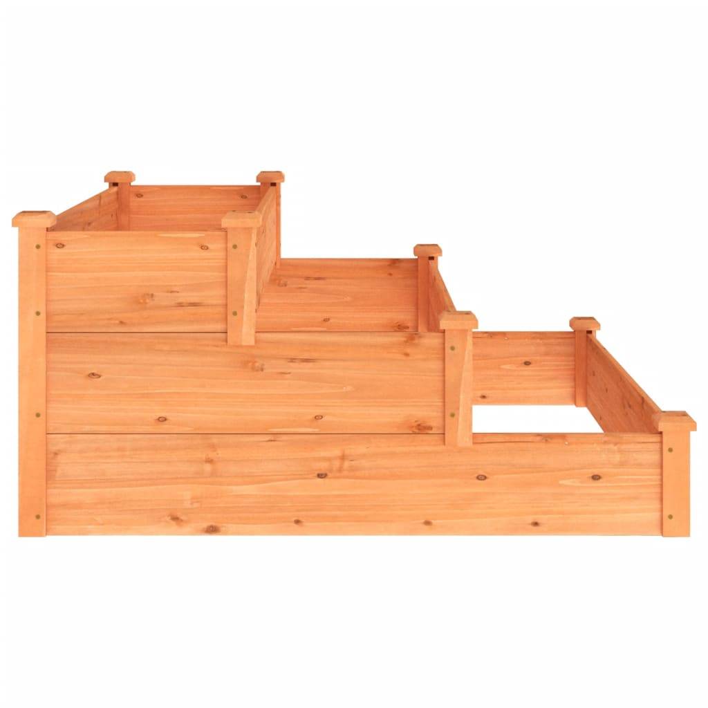 ComfortXL - Carré potager à étages en bois de sapin pour aromates et fraises Marron – ComfortXL Outdoor Living - Image 5