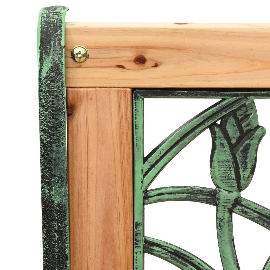 Maison Chic - Banc de jardin, Banc d'extérieur, Banquette 122 cm fonte et bois de sapin massif MP131 - Image 5