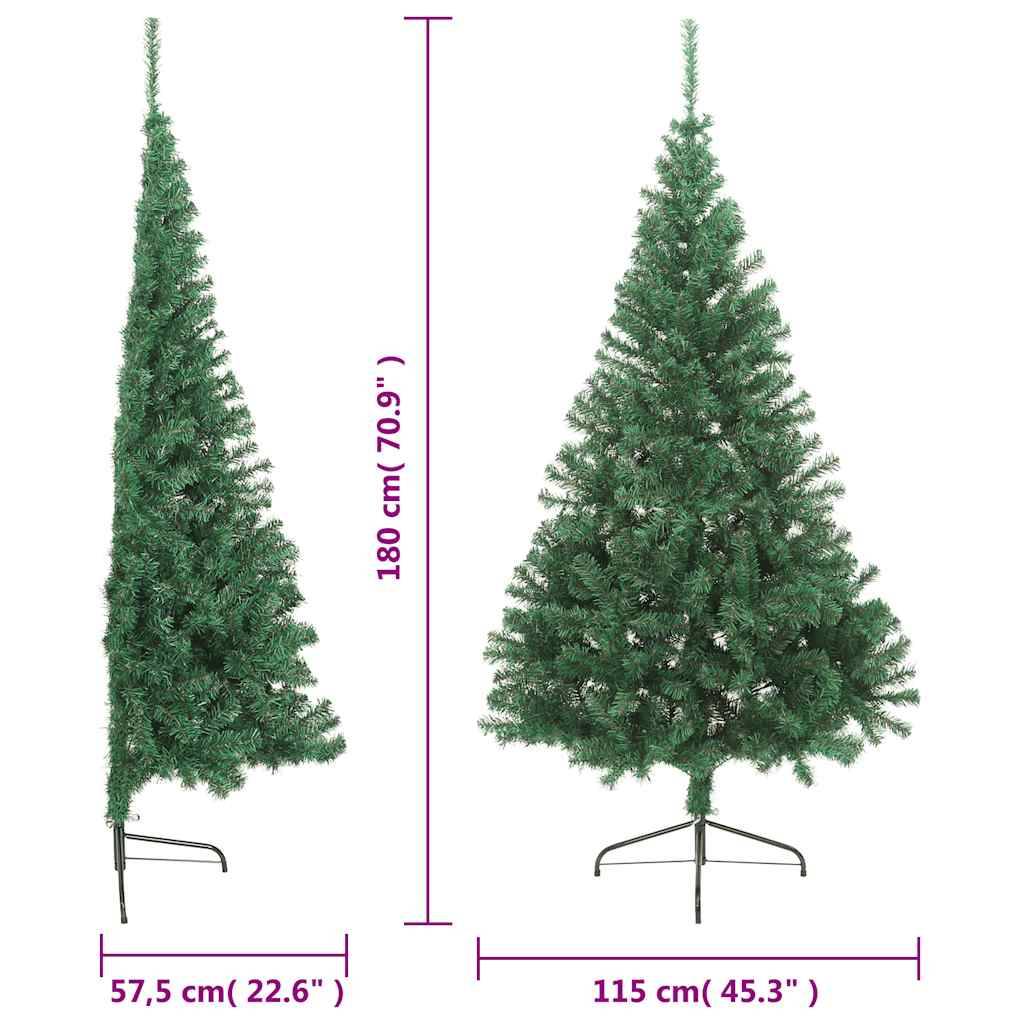 Vidaxl - Sapin de Noël artificiel moitié avec support vert 180 cm PVC vidaXL 321032 - Image 3