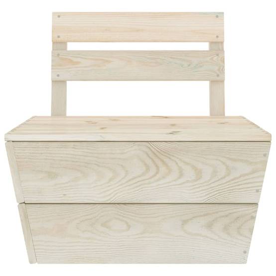 Helloshop26 - Salon de jardin meuble d'extérieur ensemble de mobilier palette 7 pièces bois d'épicéa imprégné - Imagen 6