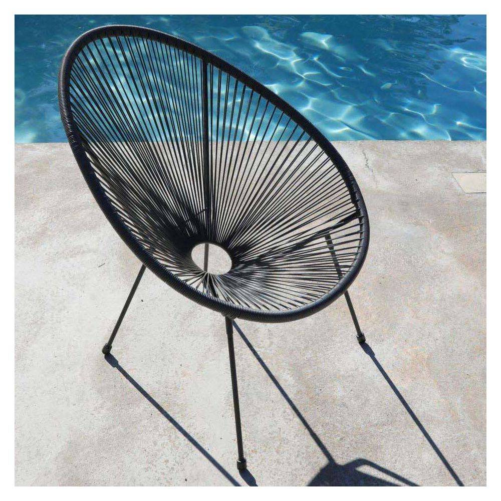 Alize - Fauteuil de jardin en acier et assise en fil de résine Rio - Imagen 2