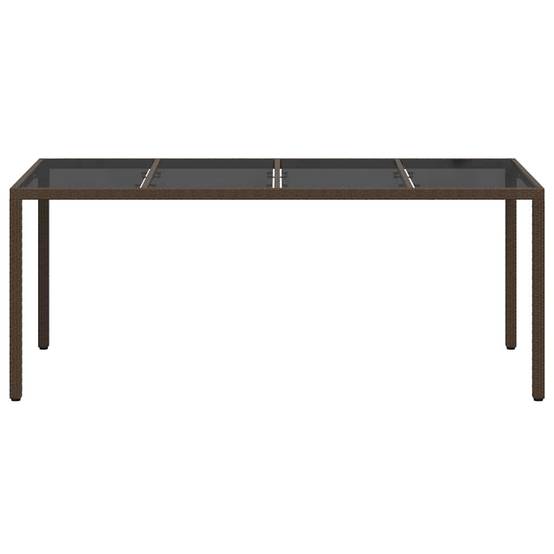 Grande Table de Jardin 8 Personnes 190x90cm en Polyrotin Marron – ComfortXL Outdoor Living - Image 3