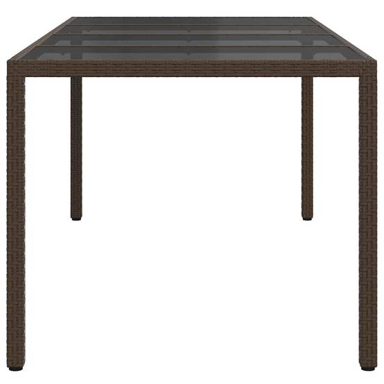 Grande Table de Jardin 8 Personnes 190x90cm en Polyrotin Marron – ComfortXL Outdoor Living - Image 4