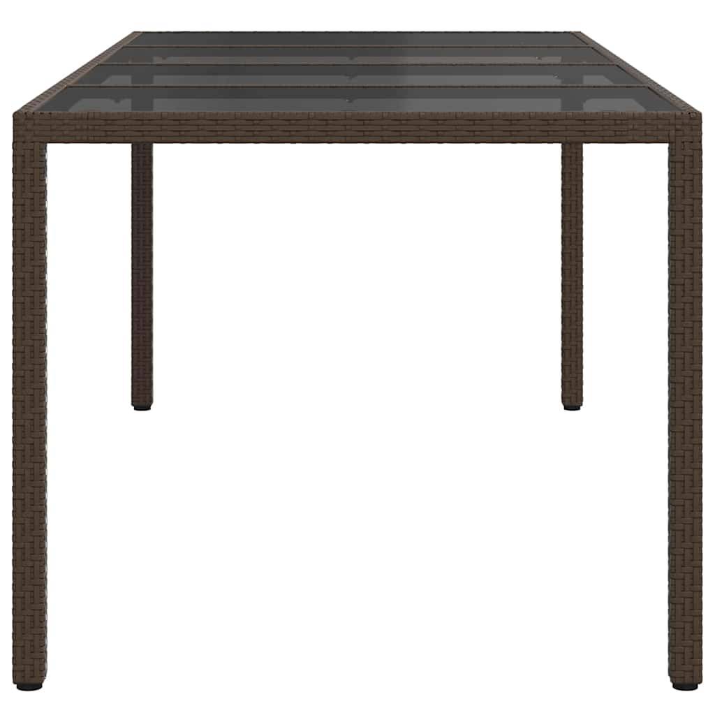 Grande Table de Jardin 8 Personnes 190x90cm en Polyrotin Marron – ComfortXL Outdoor Living - Image 4