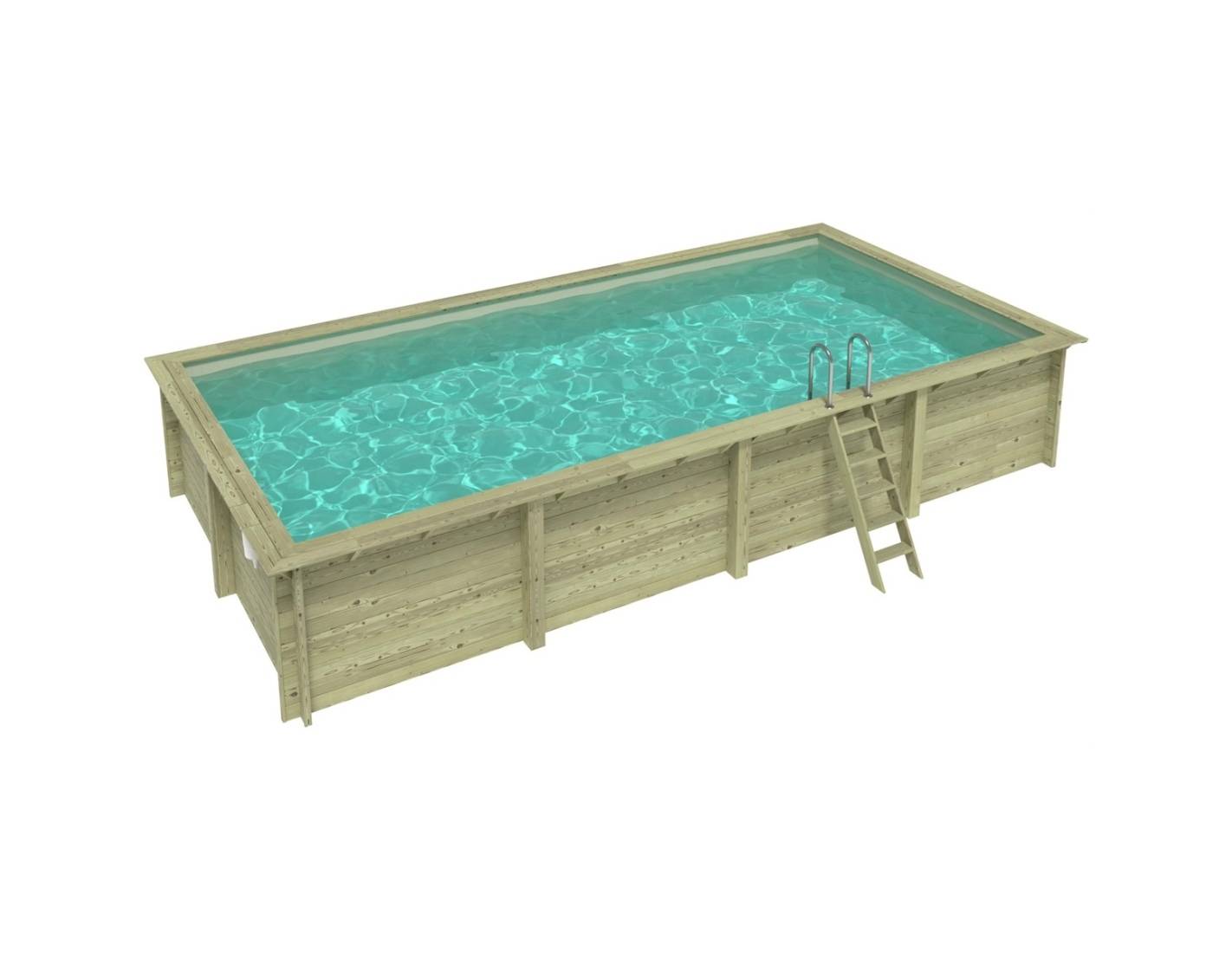 Altanka - Piscine hors sol en bois AQUA 8.5 x 4.35 - H.1.45 m, sable, fixations à sceller - BAS7309OSPI3 - ALTANKA - Image 1