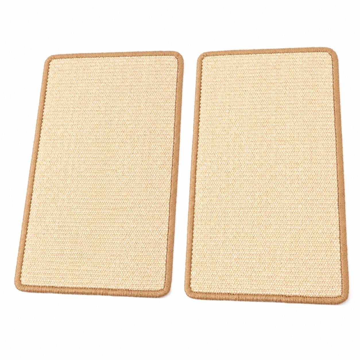 Lot de 2 Tapis Griffoir Sisal Sécurisé pour Chat Protection Meubles Mural Sol - Image 1
