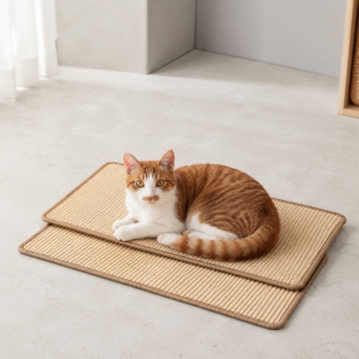 Lot de 2 Tapis Griffoir Sisal Sécurisé pour Chat Protection Meubles Mural Sol - Image 8