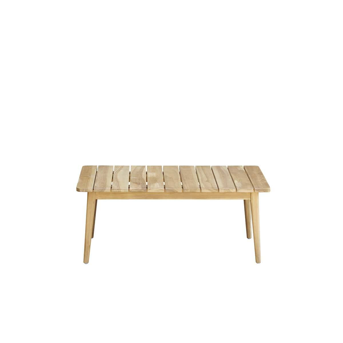 Wilsa Garden - Table basse de jardin en bois teck rectangulaire MANILLE - Image 2