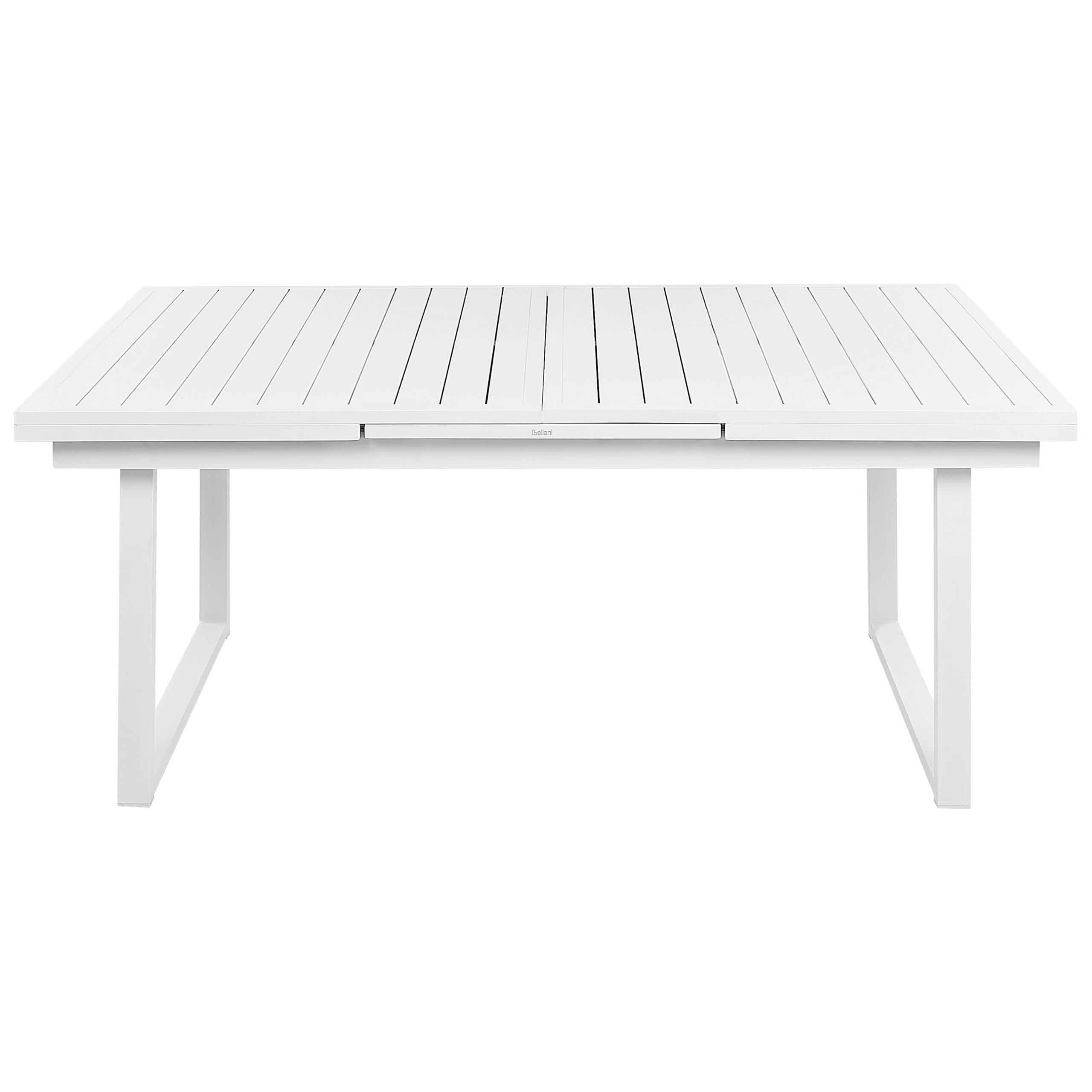 Beliani - Salle à Manger de Jardin Blanc en Aluminium Table Rectangle avec 8 Chaises avec Coussins Pour Repas Convivial en Extérieur - Imagen 6