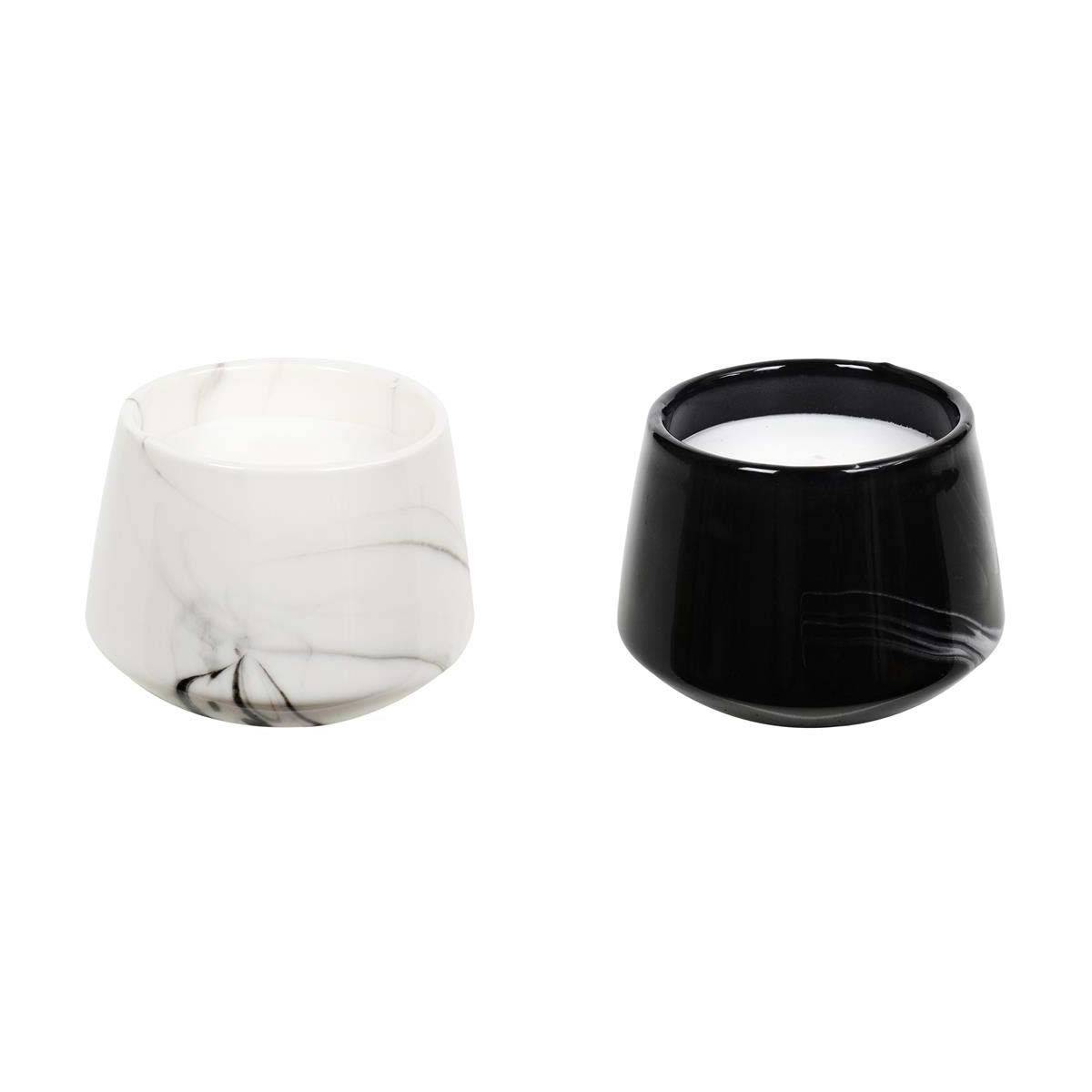 The Home Deco Factory - Bougie parfumée en pot Marble 6.5 cm (Lot de 2) 6,5 x 8,5 cm The Home Deco Factory - Imagen 1