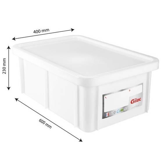 Bac HACCP 35 L Rectangulaire + Couvercle - Gilac - - Image 2