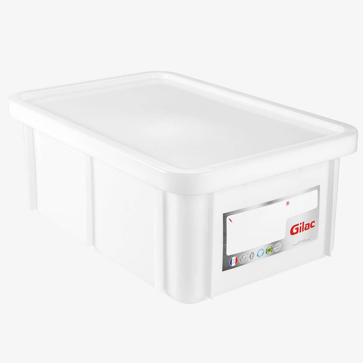 Bac HACCP 35 L Rectangulaire + Couvercle - Gilac - - Image 1