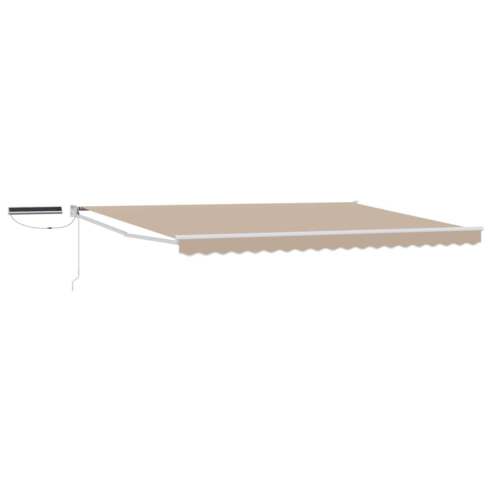 Vidaxl - Auvent rétractable électrique Beige et blanc 4,5 × 3 m vidaXL 3420000 - Image 2