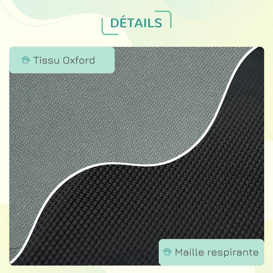 Lit de camp surélevé chien métal tissu pour extérieur avec parasol anti-UV 122cm gris - ComfortXL Outdoor Living - Image 6