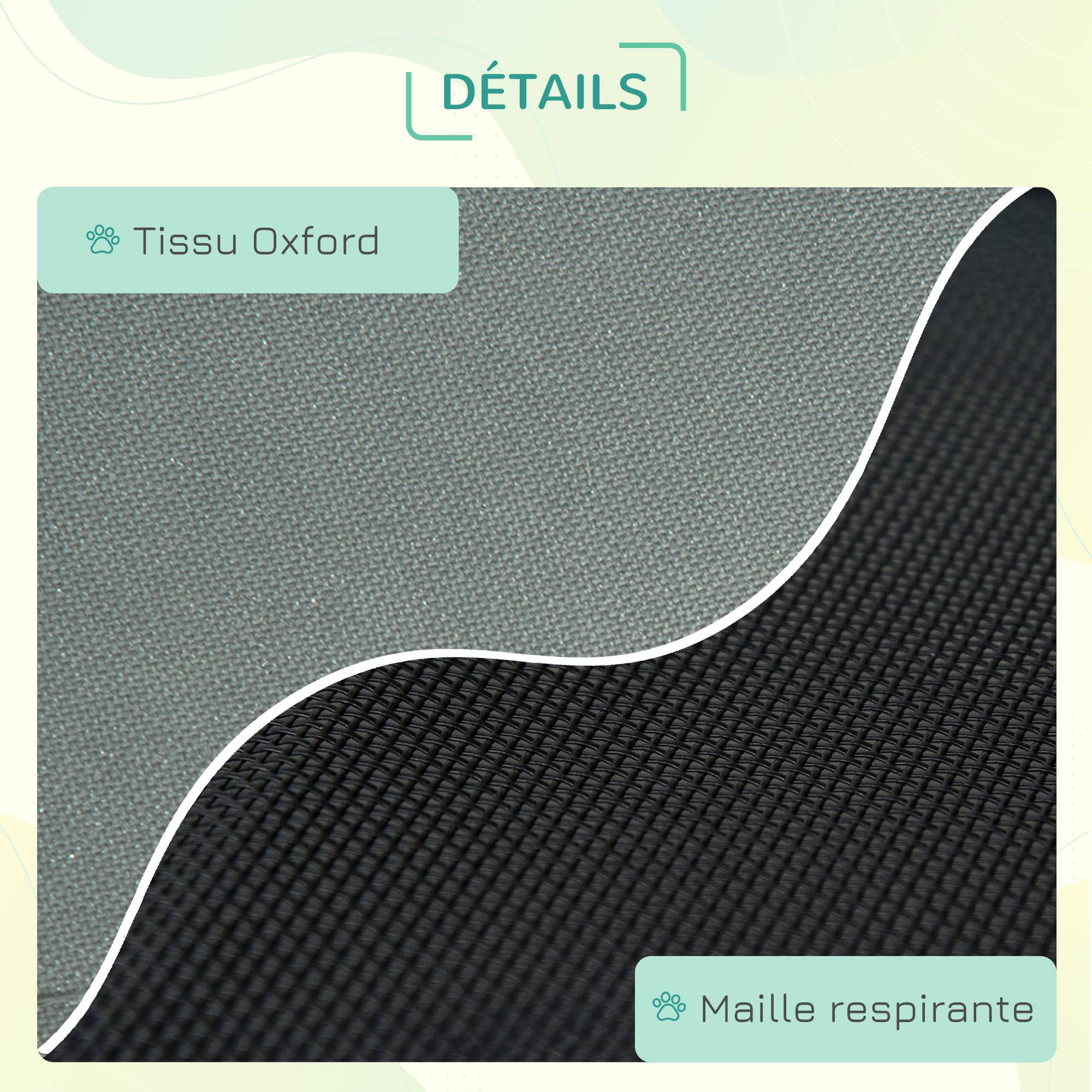 Lit de camp surélevé chien métal tissu pour extérieur avec parasol anti-UV 122cm gris - ComfortXL Outdoor Living - Image 6