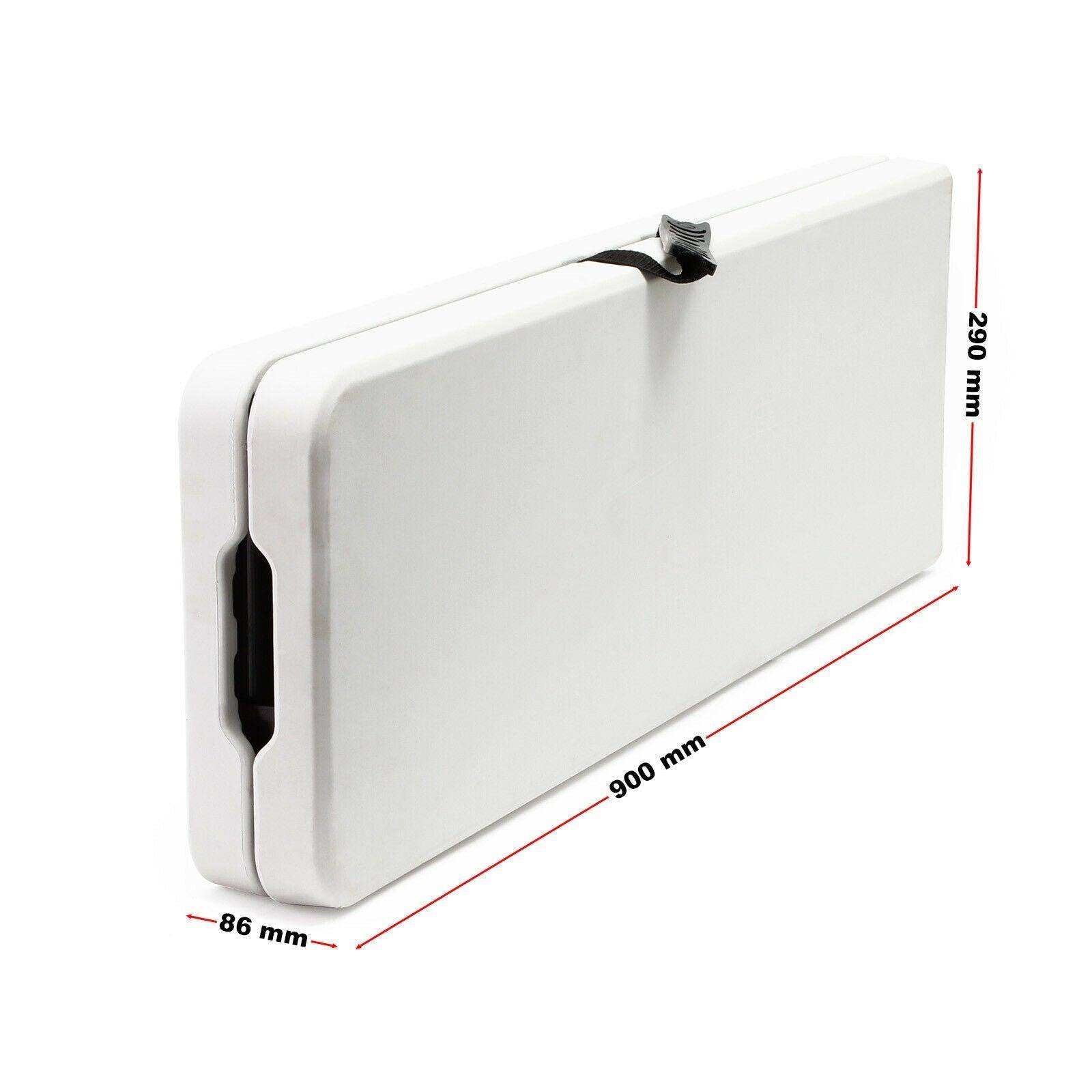 Helloshop26 - Banc de camping pliant léger jardin extérieur fête barbecue pique-nique 180 cm blanc - Imagen 5