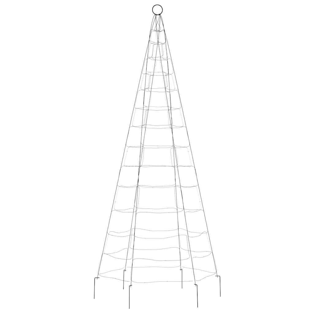 Sapin De Noël - Arbre de Noël lumineux sur mât de drapeau 200 LED blanc 180 cm - Image 5