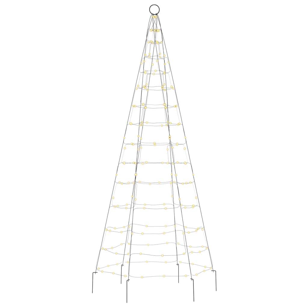 Sapin De Noël - Arbre de Noël lumineux sur mât de drapeau 200 LED blanc 180 cm - Image 4