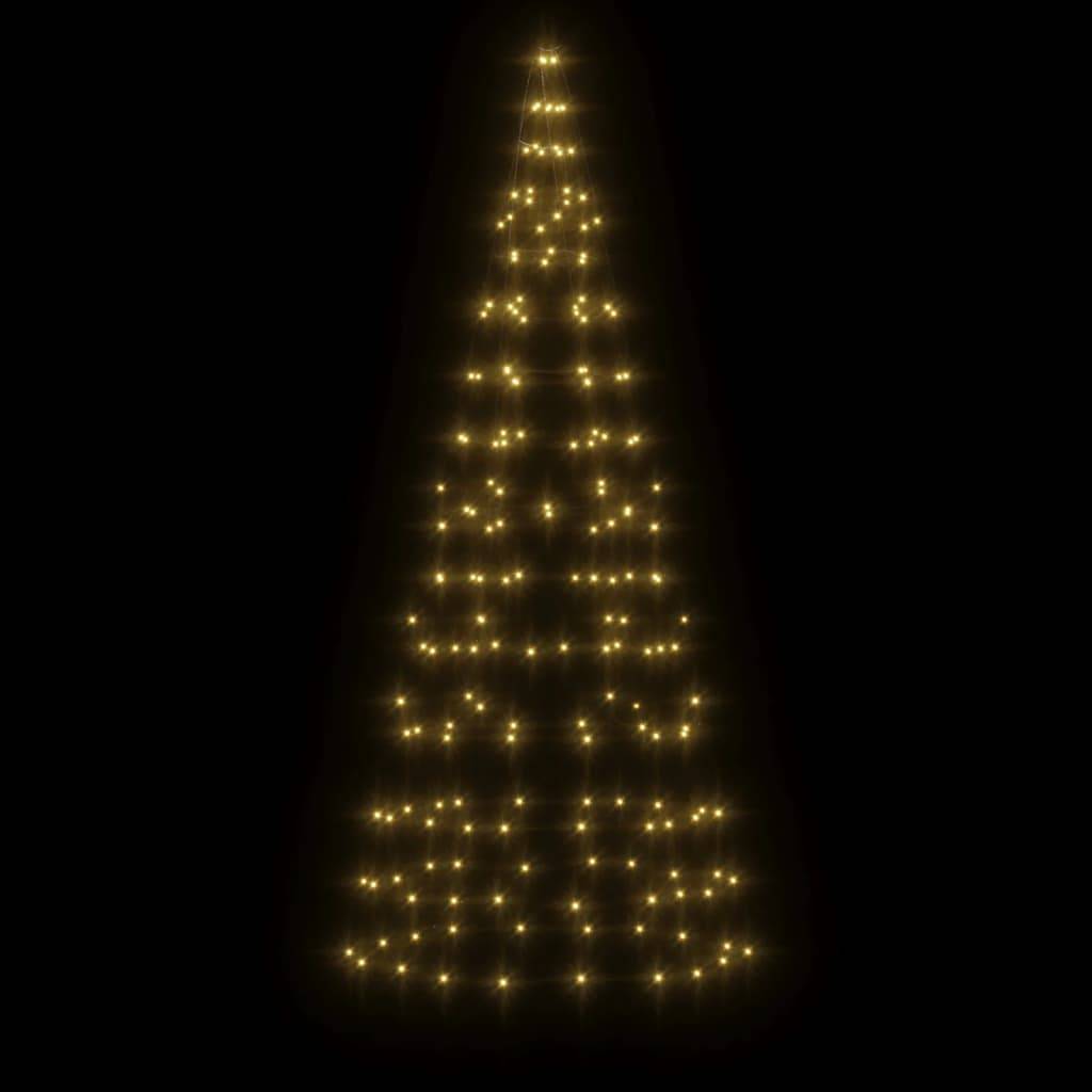 Sapin De Noël - Arbre de Noël lumineux sur mât de drapeau 200 LED blanc 180 cm - Image 3