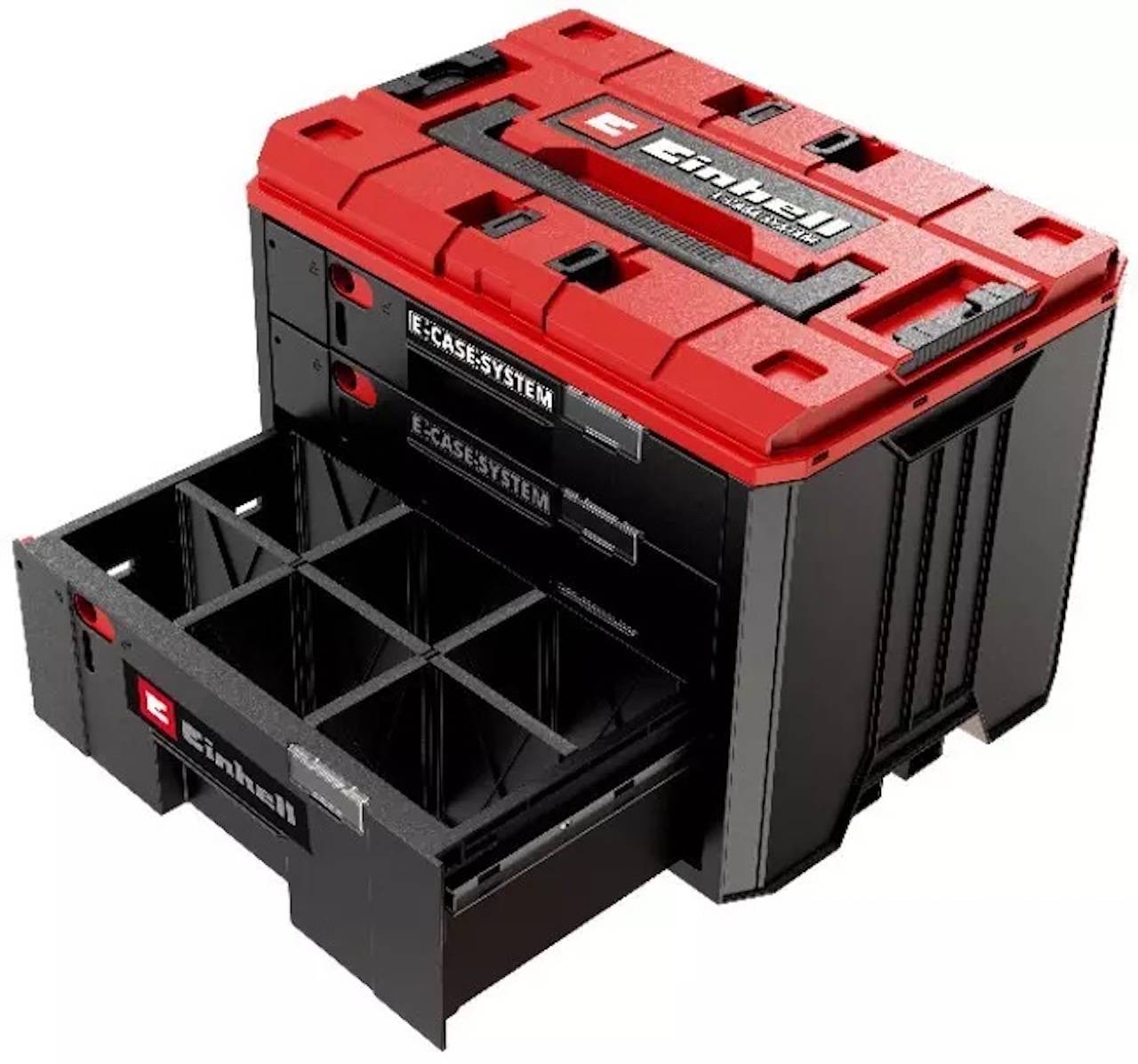 Einhell - Mallette à tiroirs modulaire - E-Case Einhell - 3 tiroirs verrouillables - Système empilable - Image 4