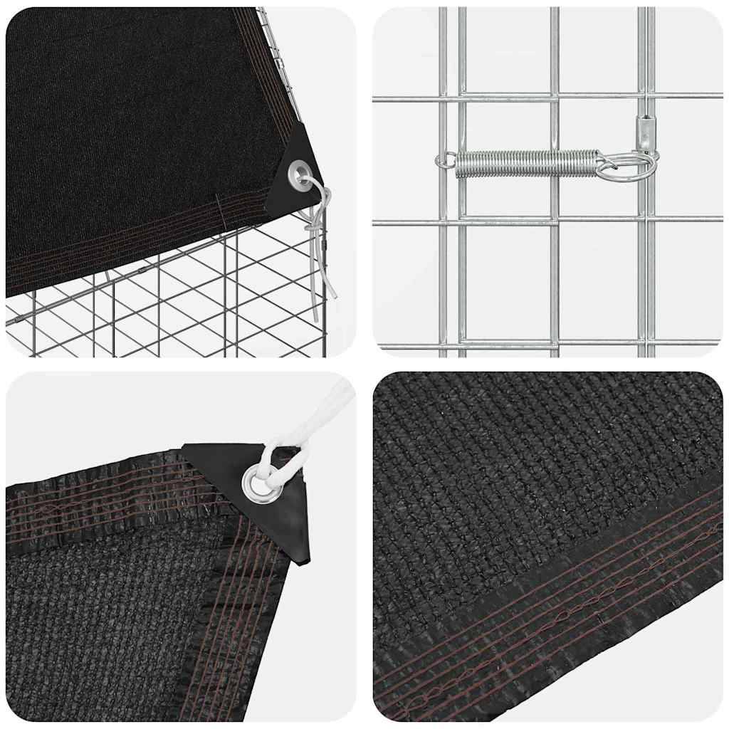 ComfortXL - Grande Cage Extérieure pour Lapins Acier Galvanisé 300x100x210 cm Argenté - ComfortXL Pet Living - Image 8