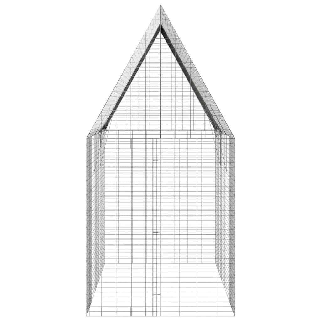ComfortXL - Grande Cage Extérieure pour Lapins Acier Galvanisé 300x100x210 cm Argenté - ComfortXL Pet Living - Image 9