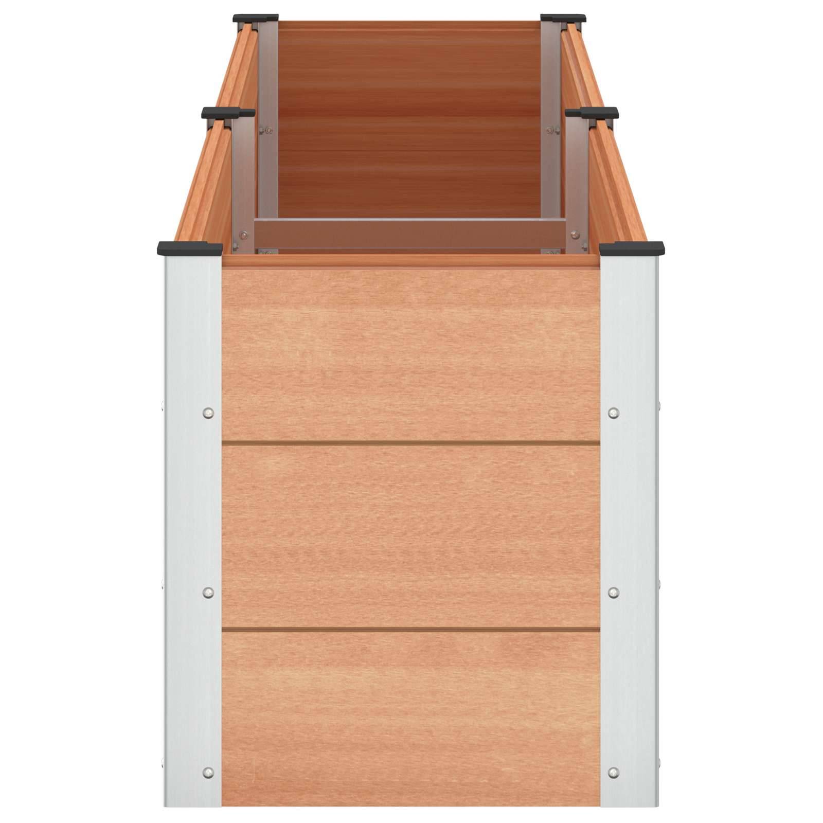 Prolenta Premium - Jardinière aluminium marron 250 x 50 x 54 cm - Prolenta premium p3152.1 - Image 4