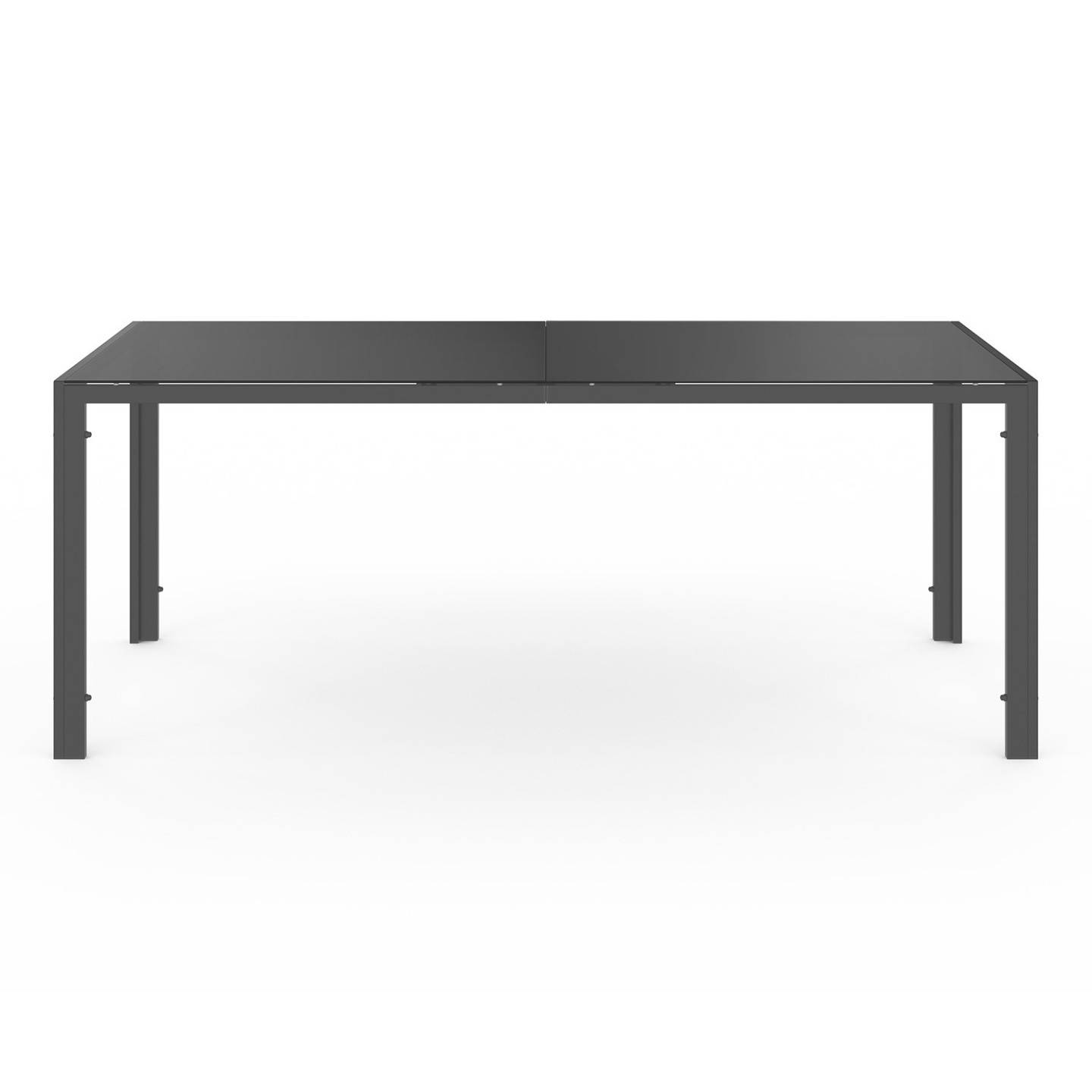 Salon de jardin table 190 cm + 8 chaises empilables mix color gris noir terracotta – MADRID – ID Market - Image 3
