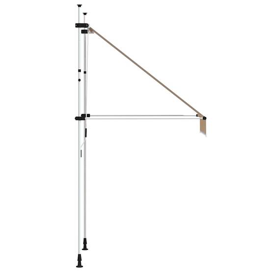 ComfortXL - Auvent de Terrasse sans Perçage Manuel Rétractable Hauteur Réglable Rayé Orange Blanc 100x120 cm – ComfortXL Outdoor Living - Image 4
