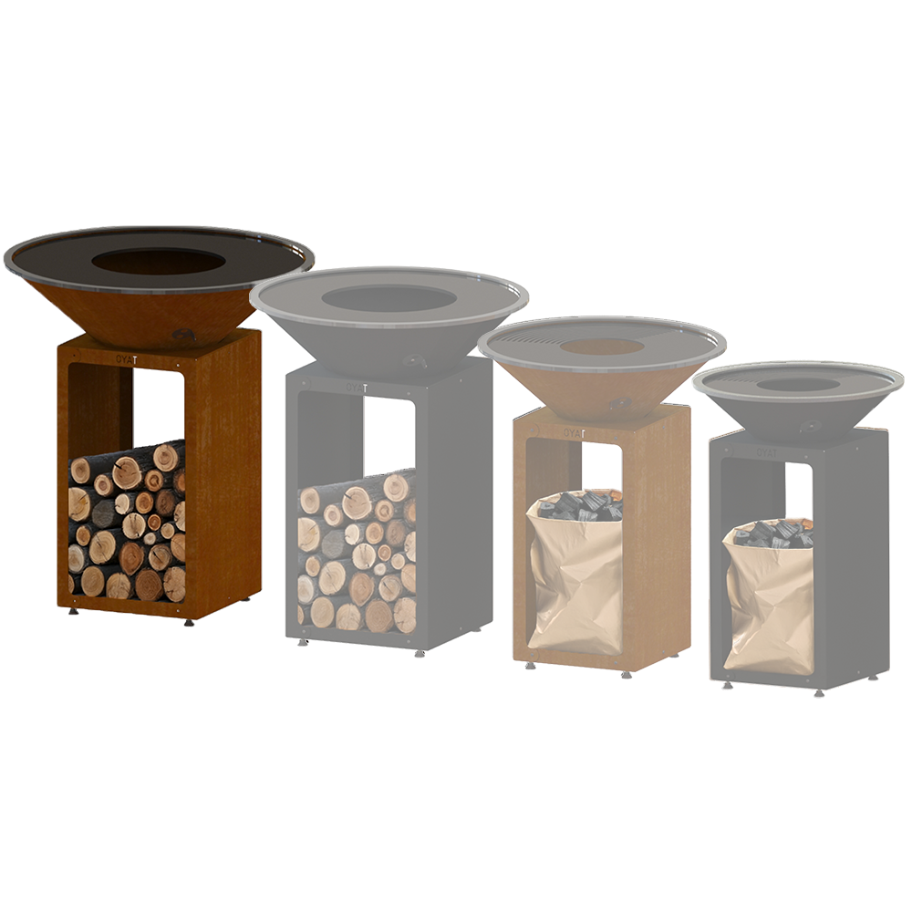 Brasero B.B.O 88 Cognac - Ø84cm Acier corten - OYAT - Image 6
