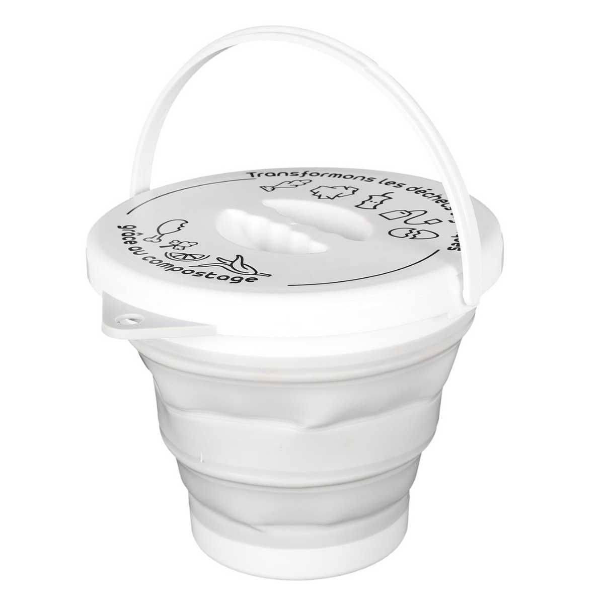 Seau à Compost Pliable 5L avec Anse et Couvercle - DAMIR - Image 3
