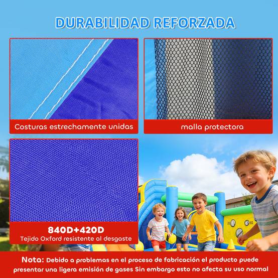 Château aquatique gonflable 8-en-1 souffleur 550W toboggan trampoline mur escalade piscines basket et anneaux - Image 7