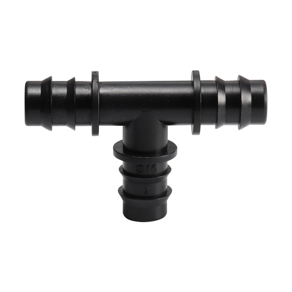 Raccord de tuyau en T en plastique PE pour tuyau d'irrigation goutte à goutte de 12 mm 3 pièces - IntiMeg - Image 1