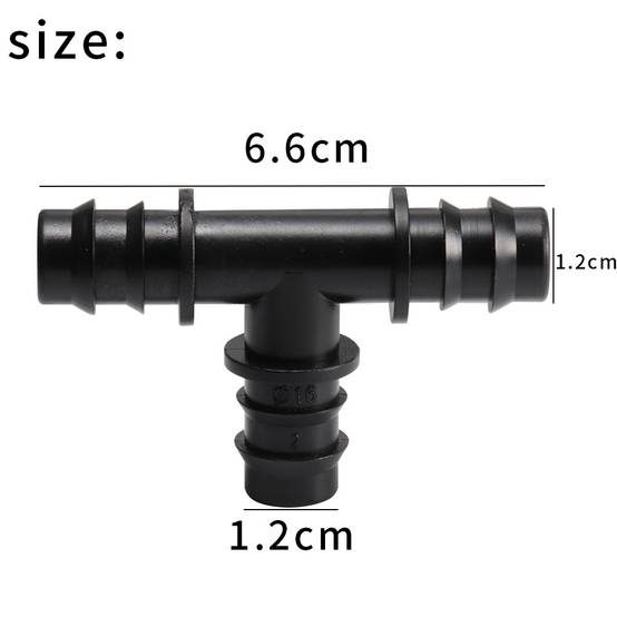 Raccord de tuyau en T en plastique PE pour tuyau d'irrigation goutte à goutte de 12 mm 3 pièces - IntiMeg - Image 4