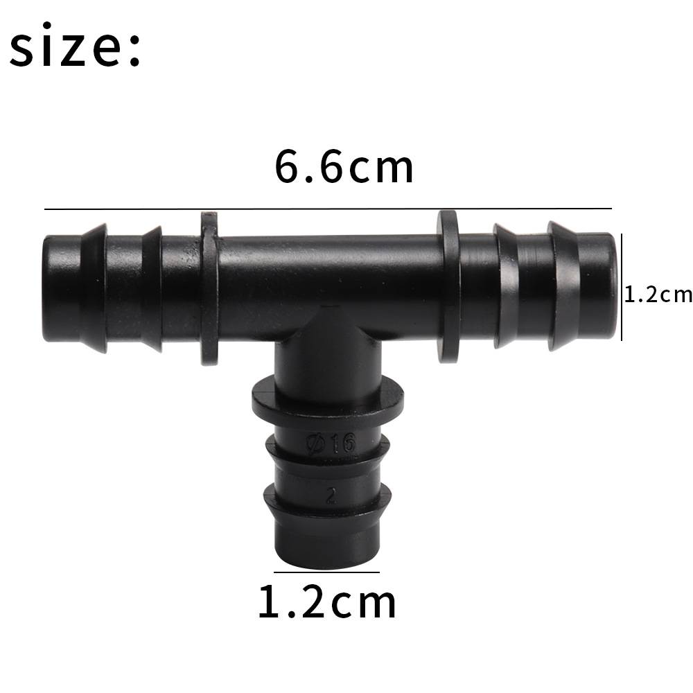 Raccord de tuyau en T en plastique PE pour tuyau d'irrigation goutte à goutte de 12 mm 3 pièces - IntiMeg - Image 4
