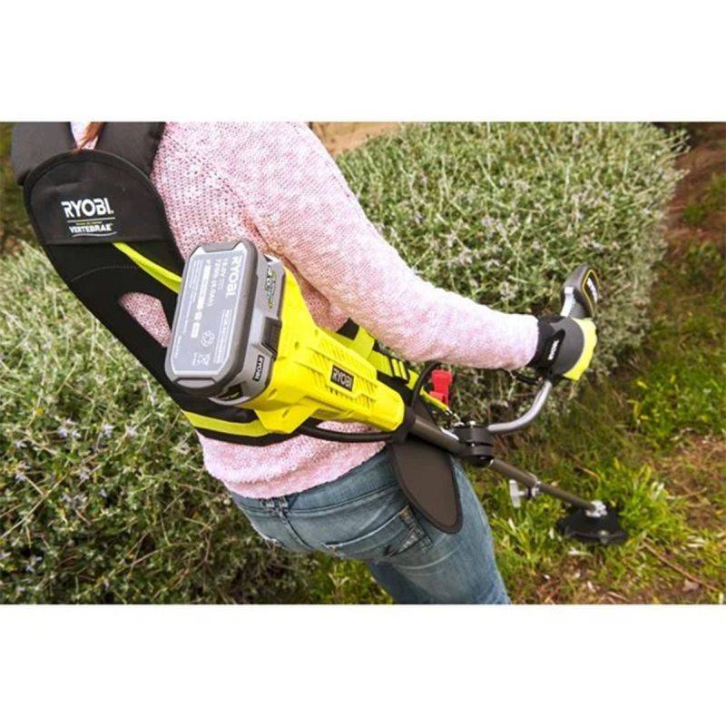 Ryobi - Pack RYOBI débroussailleuse 18V One+ LithiumPlus RBC18X20B4F - 1 batterie 5.0Ah RB18L50 - tête complète simple fil diamètre 1,6mm RAC114 - Image 3
