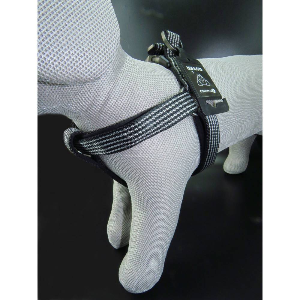 Flamingo - Harnais Jannu noir taille M 35-60 cm 20 mm  pour chien - Imagen 4