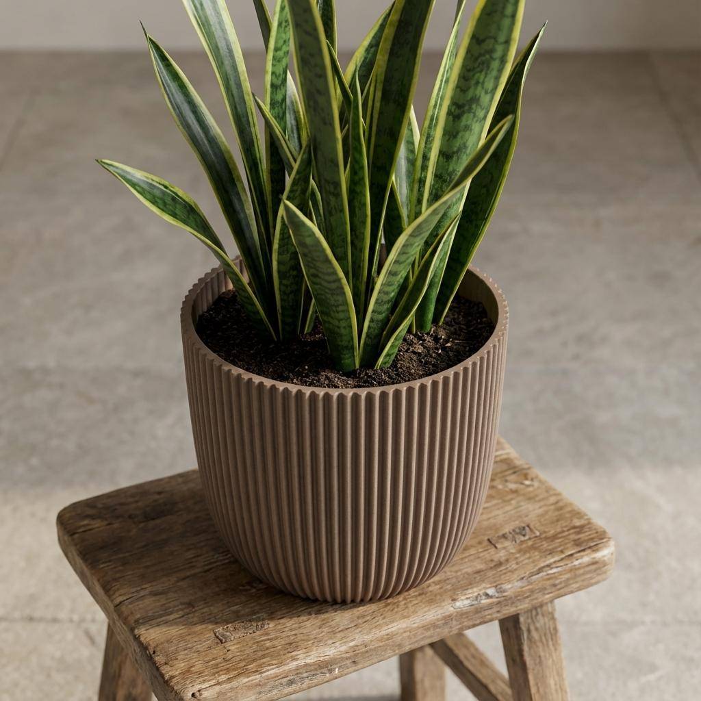PANGIVO - Cache-pot matières naturelles taupe 22 x 22 x 22 cm - PANGIVO - Image 4