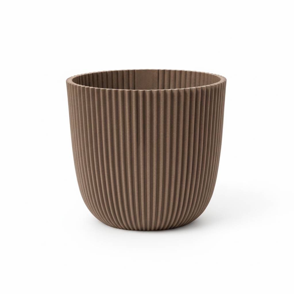 PANGIVO - Cache-pot matières naturelles taupe 22 x 22 x 22 cm - PANGIVO - Image 1