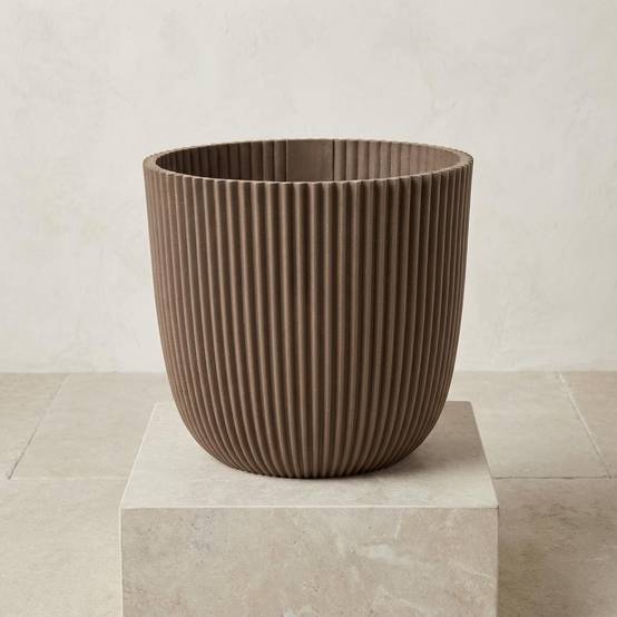 PANGIVO - Cache-pot matières naturelles taupe 22 x 22 x 22 cm - PANGIVO - Image 2