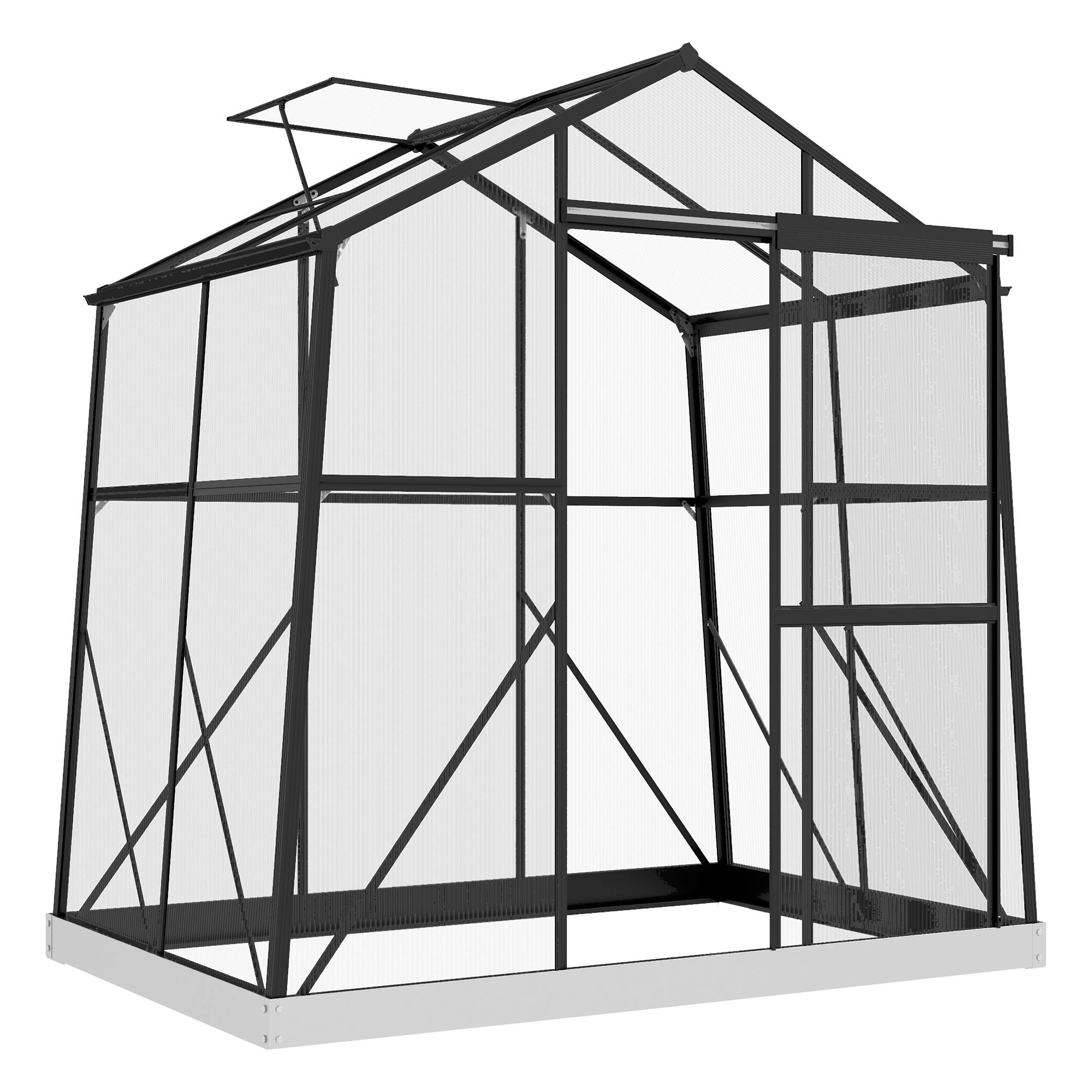 Serre résistante aux intempéries, 192 x 131 x 203 cm, Noir - Image 1