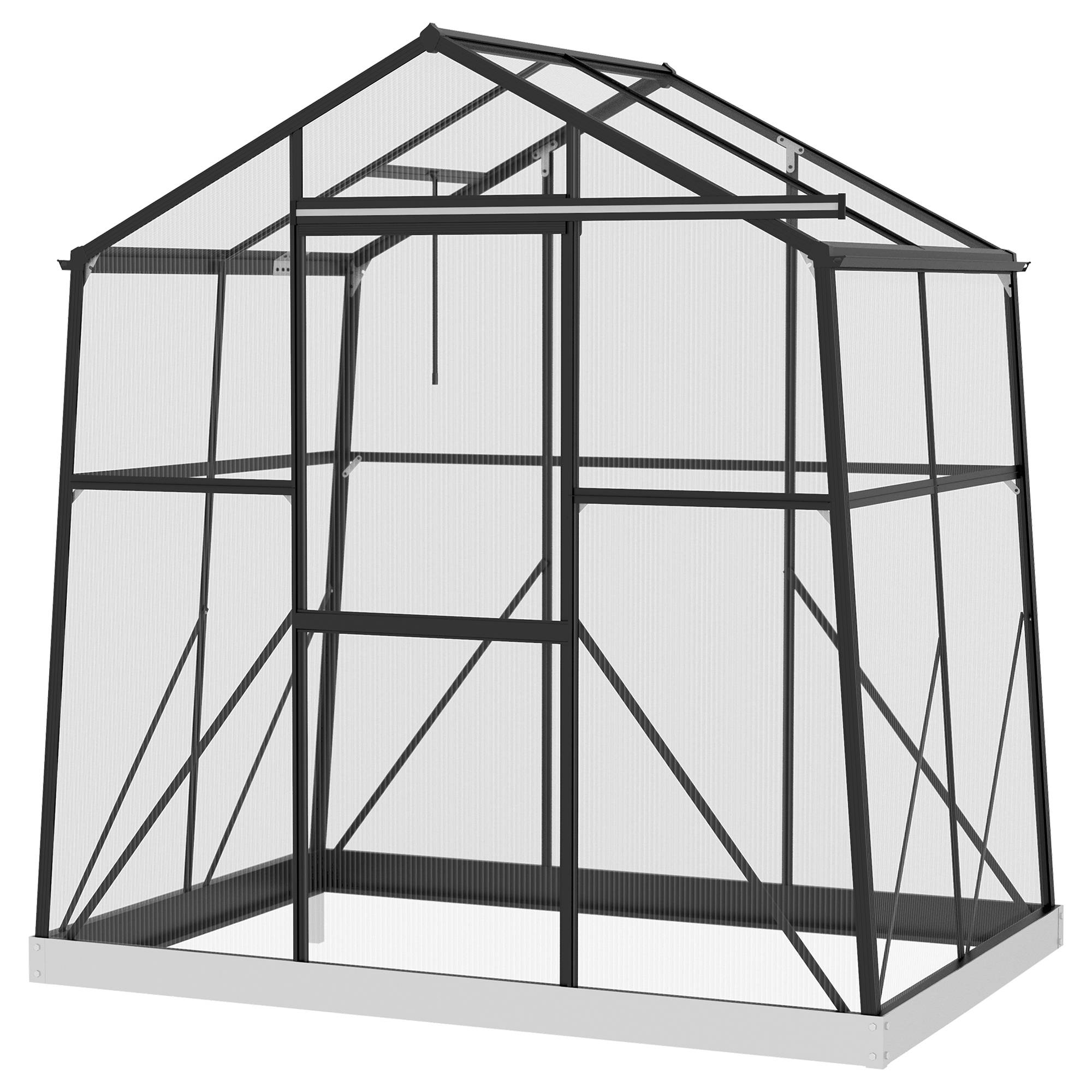 Serre résistante aux intempéries, 192 x 131 x 203 cm, Noir - Image 2