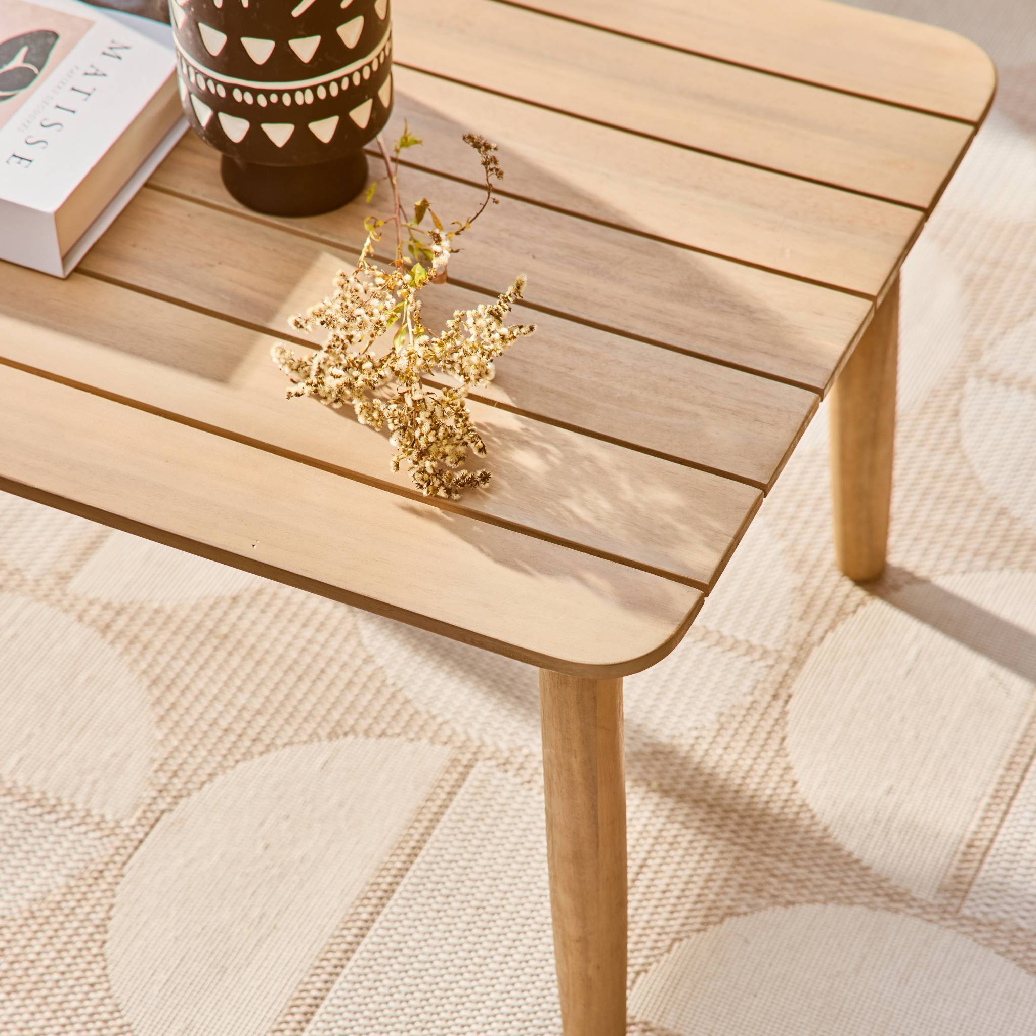 sweeek - Salon de jardin bois d'acacia et cordes 4 places naturel - Lazuli | sweeek - Image 4