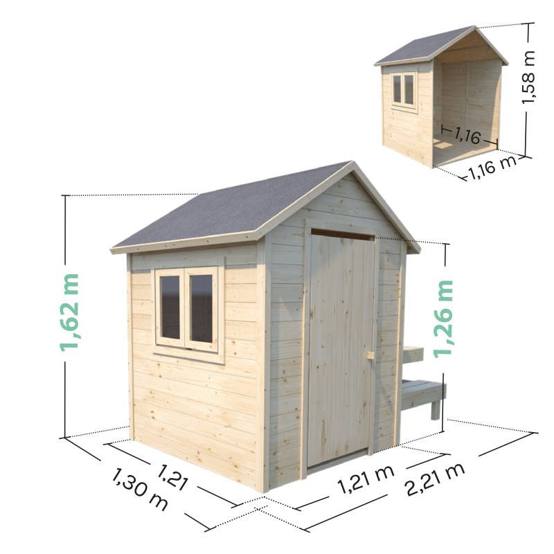 Soulet - Cabane en bois avec table pique-nique TIANA - Imagen 3