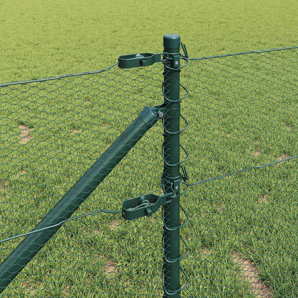 Poteau de clôture acier PVC vert 5000 x 3.2 x 80 cm, Poids :57.1kg ...