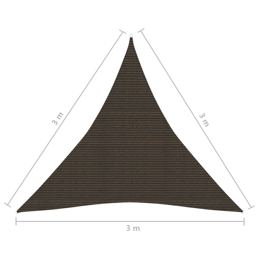 Helloshop26 - Voile toile d'ombrage parasol 160 g/m² PEHD 3 x 3 x 3 m marron - Imagen 6