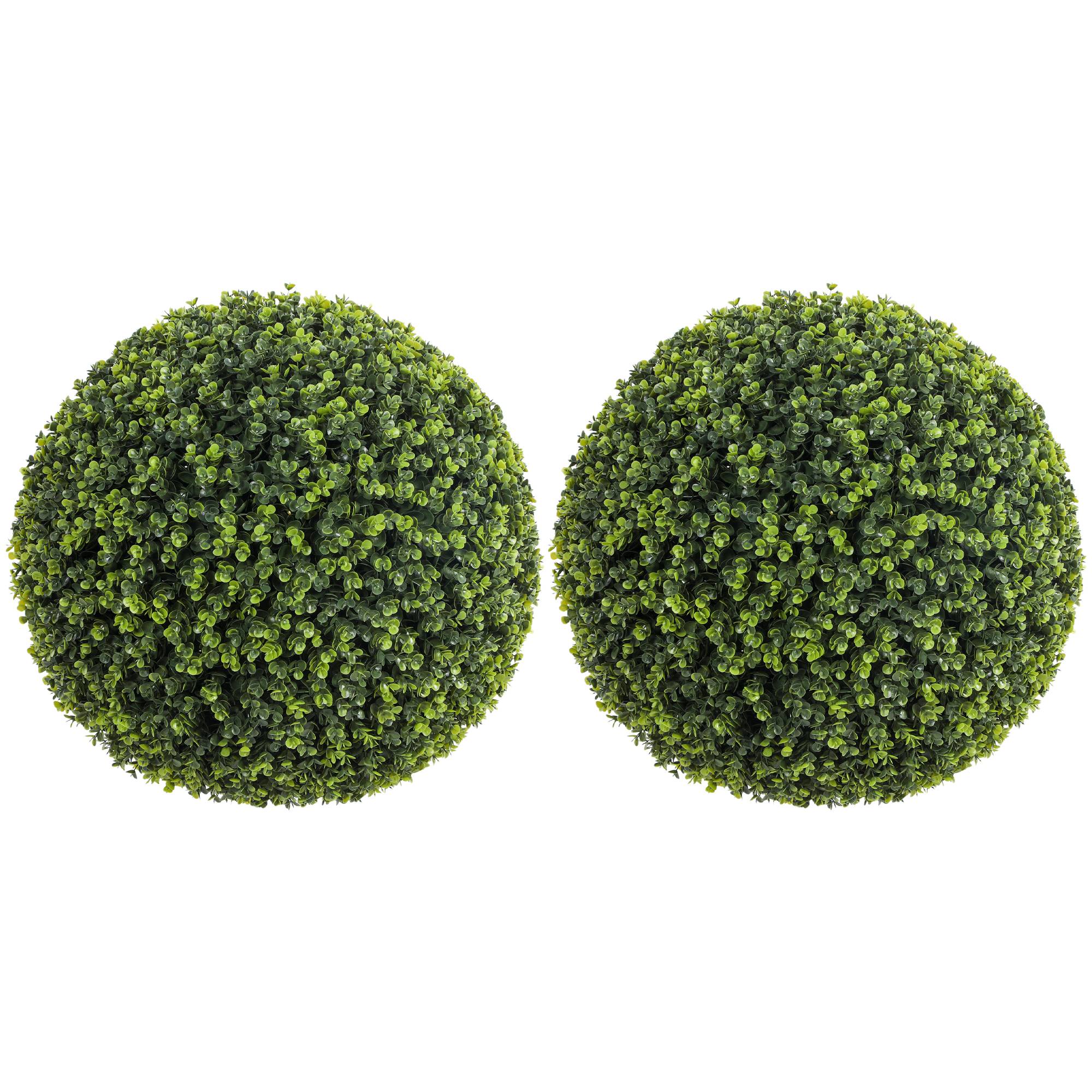 Boules d'eucalyptus artificielles 52 cm lot de 2, résistantes UV, 1086 feuilles, intérieur/extérieur - Image 2