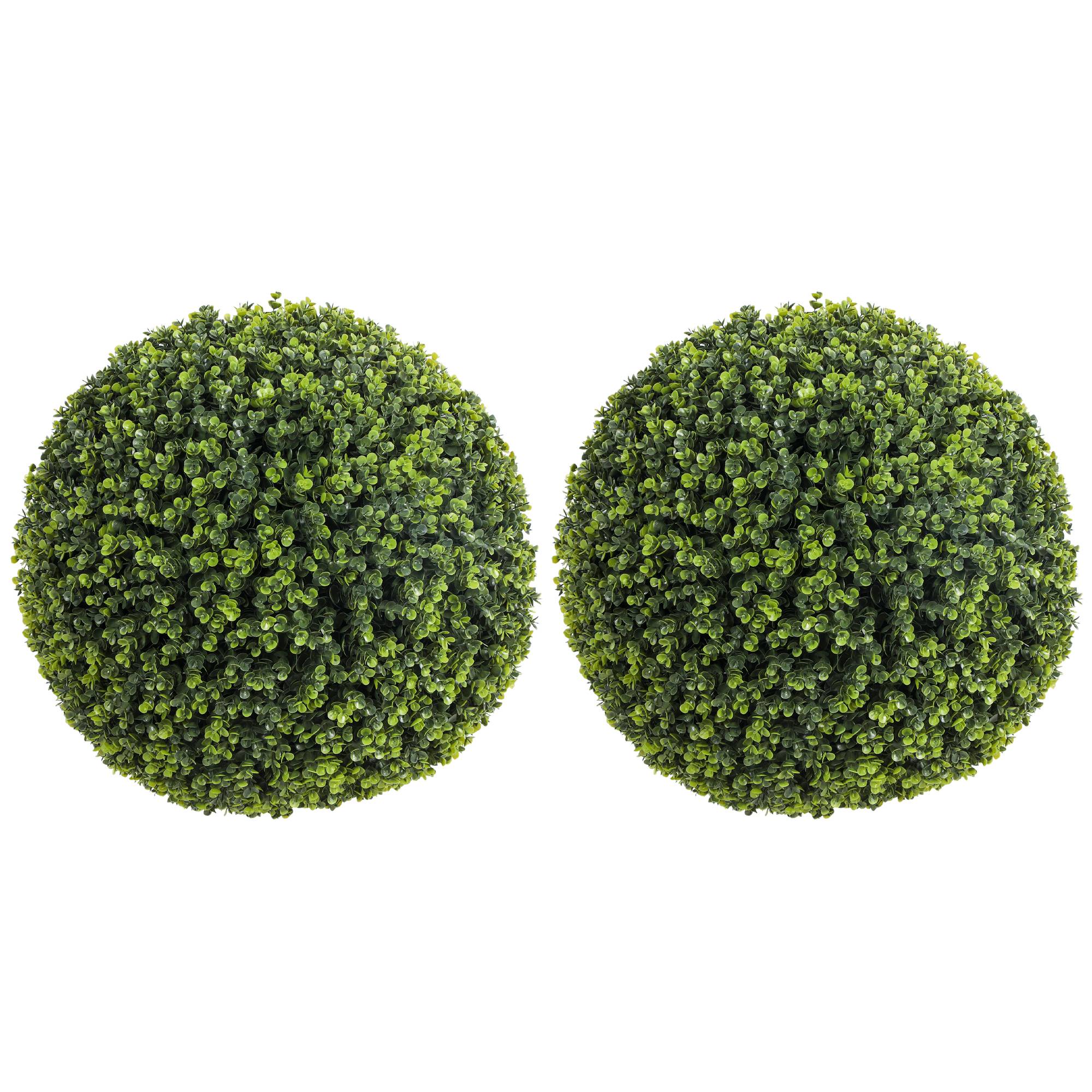 Boules d'eucalyptus artificielles 52 cm lot de 2, résistantes UV, 1086 feuilles, intérieur/extérieur - Image 1
